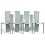 QUIA ITALIAN MINT GREEN LEATHER DINING CHAIRS