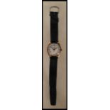 A  vintage 20th Century hallmarked 9ct gold gentlemen's / military Rone 17 Jewel wrist watch