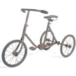 CHARMING RARE LATE 19TH CENTURY CHILD'S TRICYCLE