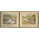 Bill Laird - Bristol Savages - Two 20th Century watercolour on paper landscape paintings one