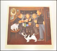 Beryl Cook ( British 20th Century ) A good limited edition signed print entitled ' In The Snug '