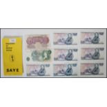A group of 20th Century Queen Elizabeth II bank notes to include seven five pound notes printed with