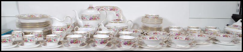 A very large extensive Spode dinner / tea service in the Provence pattern decorated with fruit and