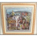 A 20th Century contemporary Italian oil on canvas painting entitled 'Imagini Di Positano'