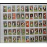 Cigarette cards, Gallaher,  a complete set of 50 cigarette cards ' Lawn Tennis Celebrities '. A