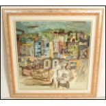 A 20th Century contemporary Italian oil on canvas painting entitled 'Estate A Positano' depicting