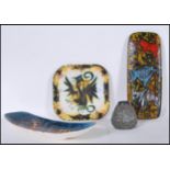 A selection of vintage 20th Century studio art pottery to include an Italian Tasca plate of