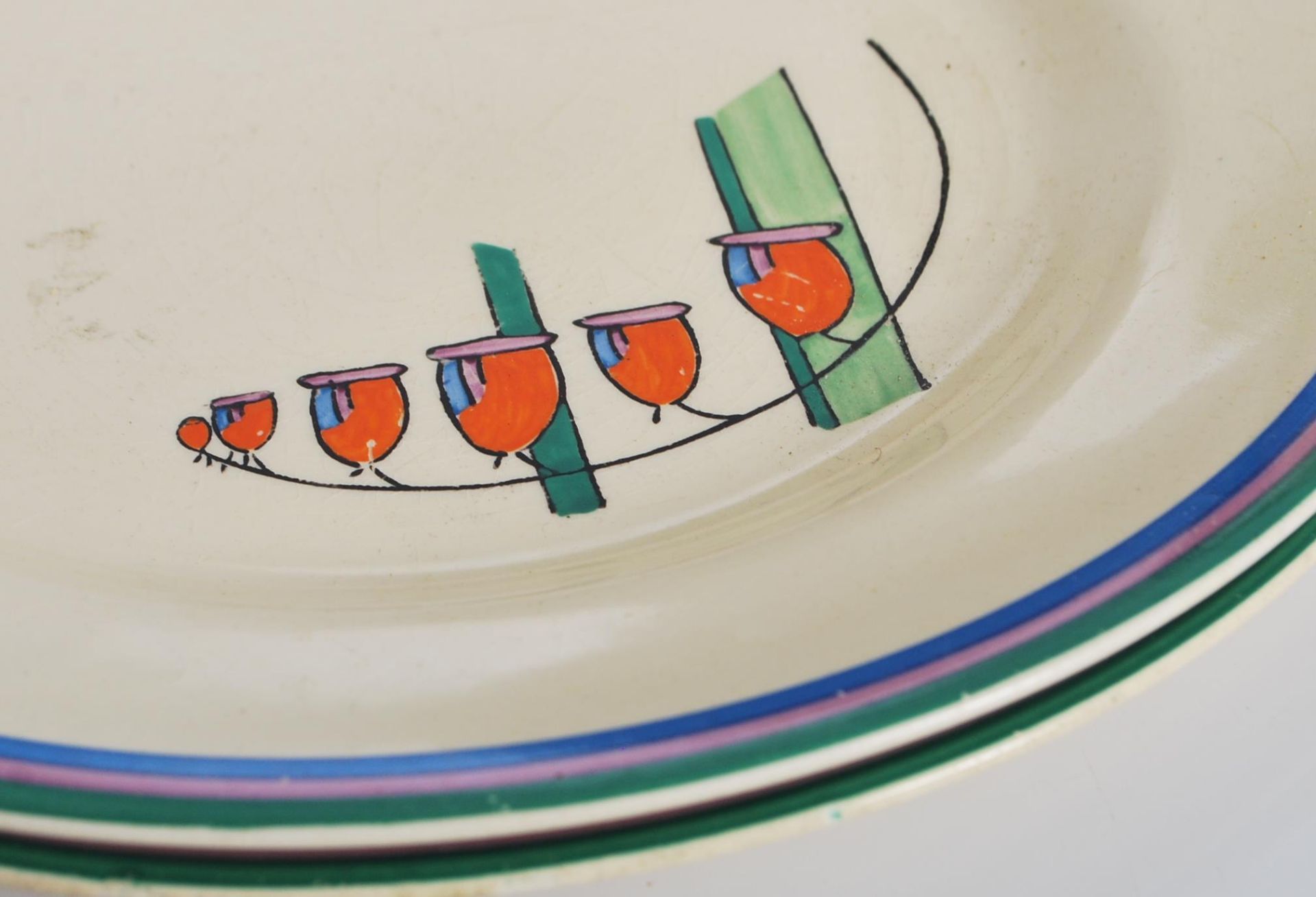 Clarice Cliff for Newport Pottery early 20th Century part dinner service in the Cafe Au Lait - Bild 2 aus 4