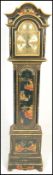 A good 20th Century Chinoiserie Japaned decorated eight day longcase clock, with triple train