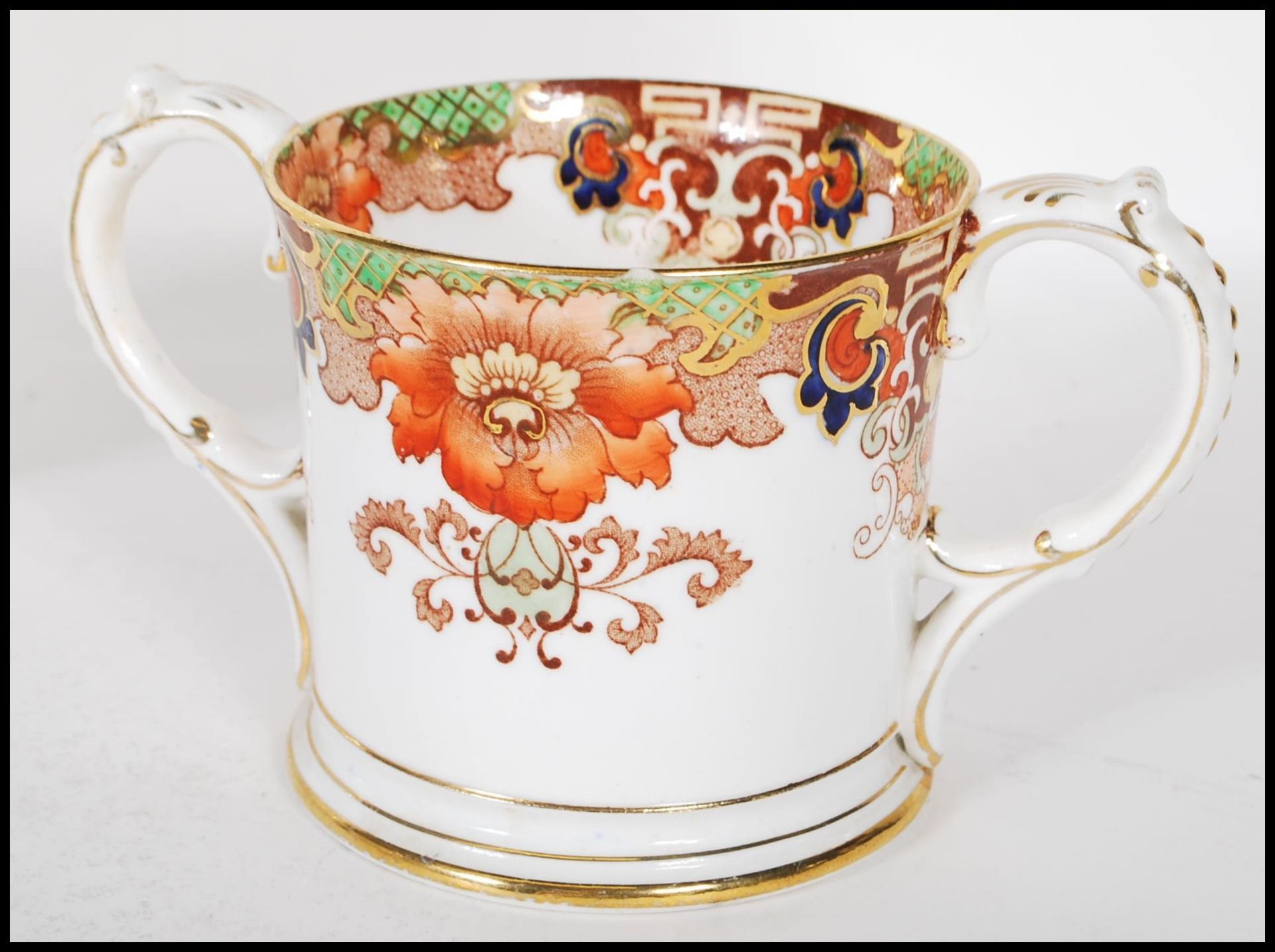 A 19th Century Flight and Barr Worcester lidded sucrier having a white ground body with floral and - Bild 9 aus 15