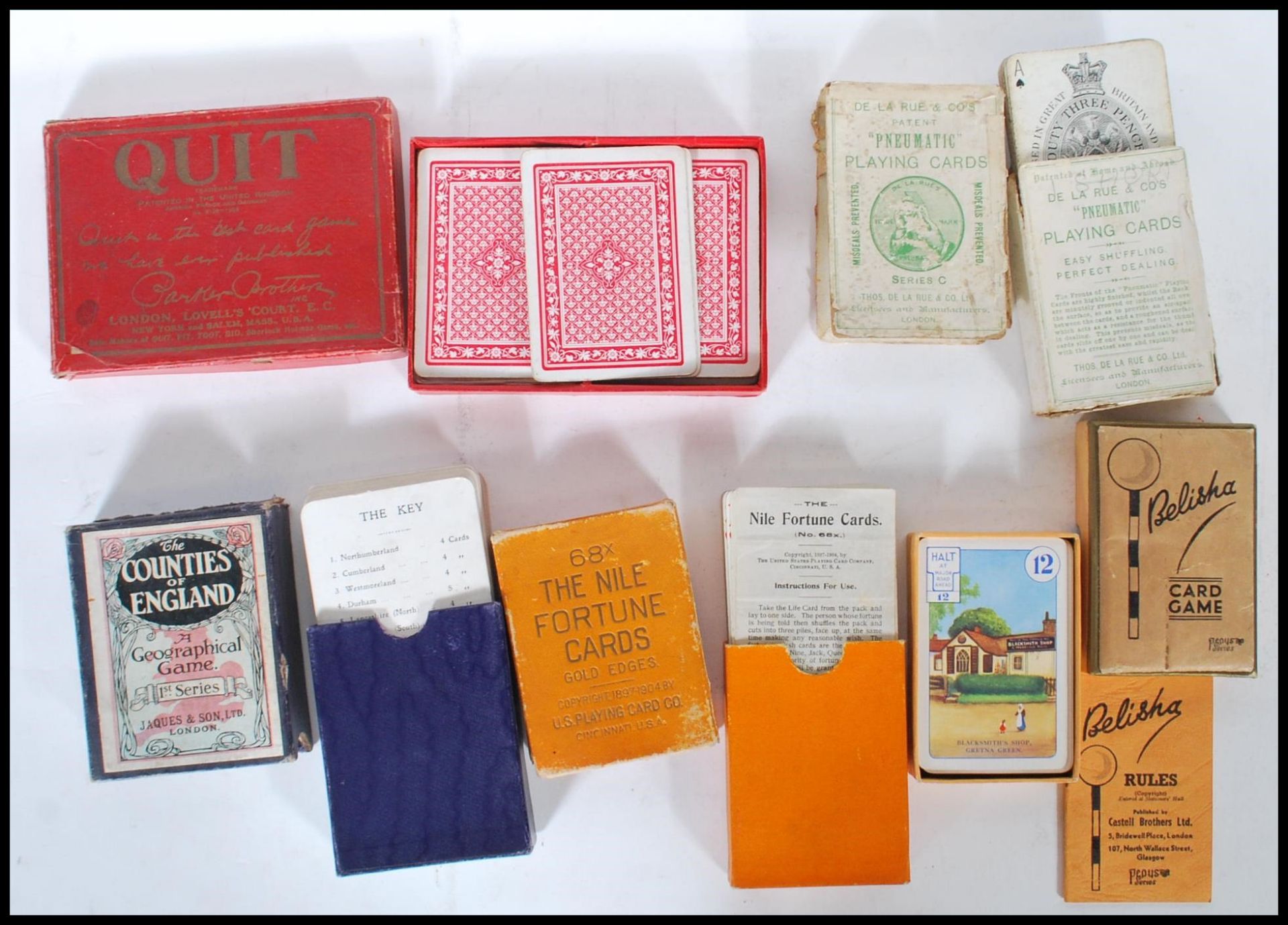 A small group of vintage 20th Century playing cards to include Belisha card game Pepys series, 68x - Bild 2 aus 7