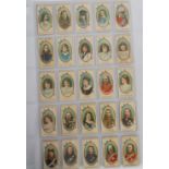A full set of 50 Gallaher's Royalty Series cigarette cards preserved within a plastic wallet and