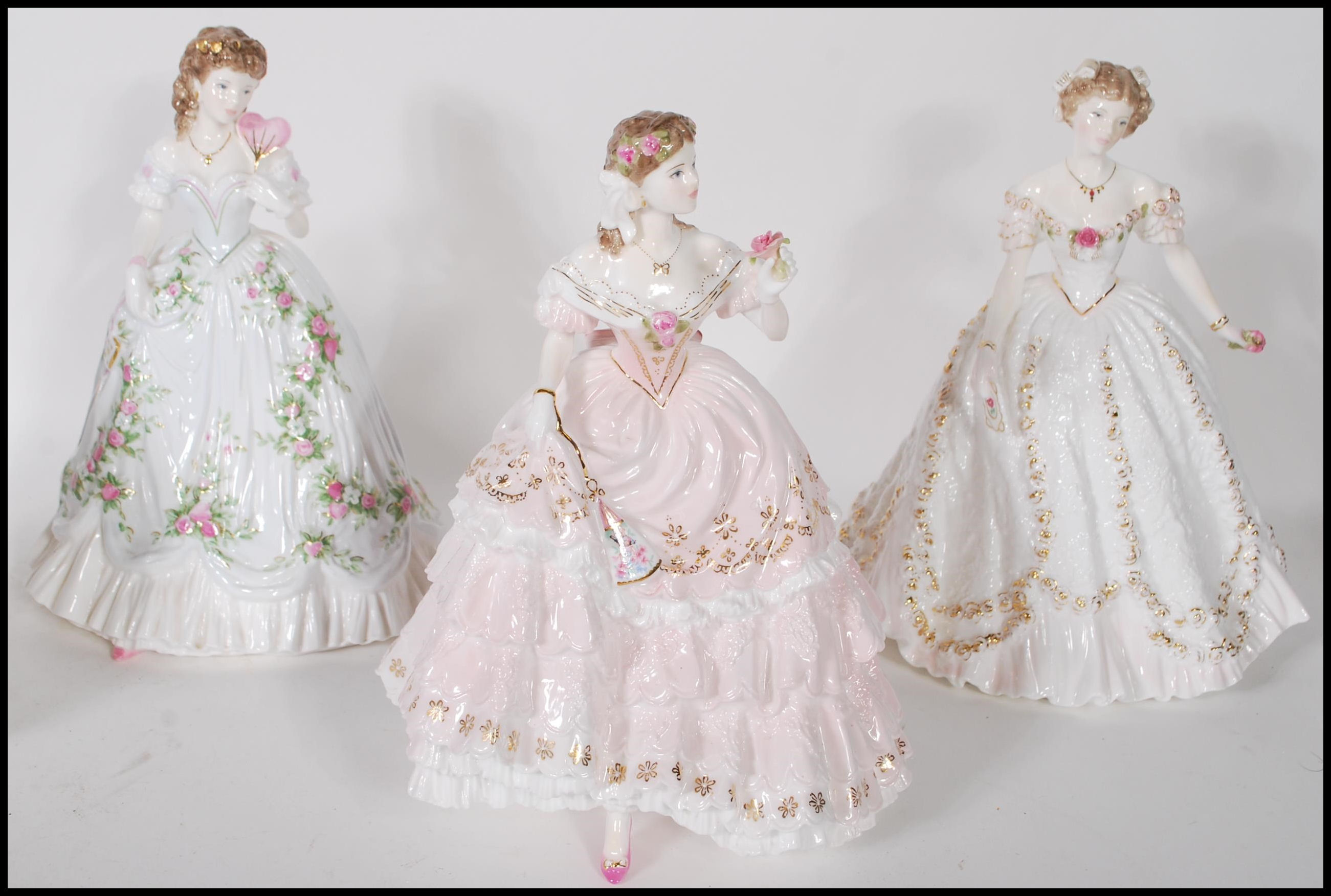 A collection of Royal Worcester ceramic figurines modelled as ladies to include The First - Image 4 of 11