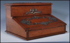 A 19th Century Victorian mahogany travelling metam