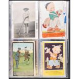 Golf. Postcard collection both vintage & modern of golfers, comic and courses etc plus few other