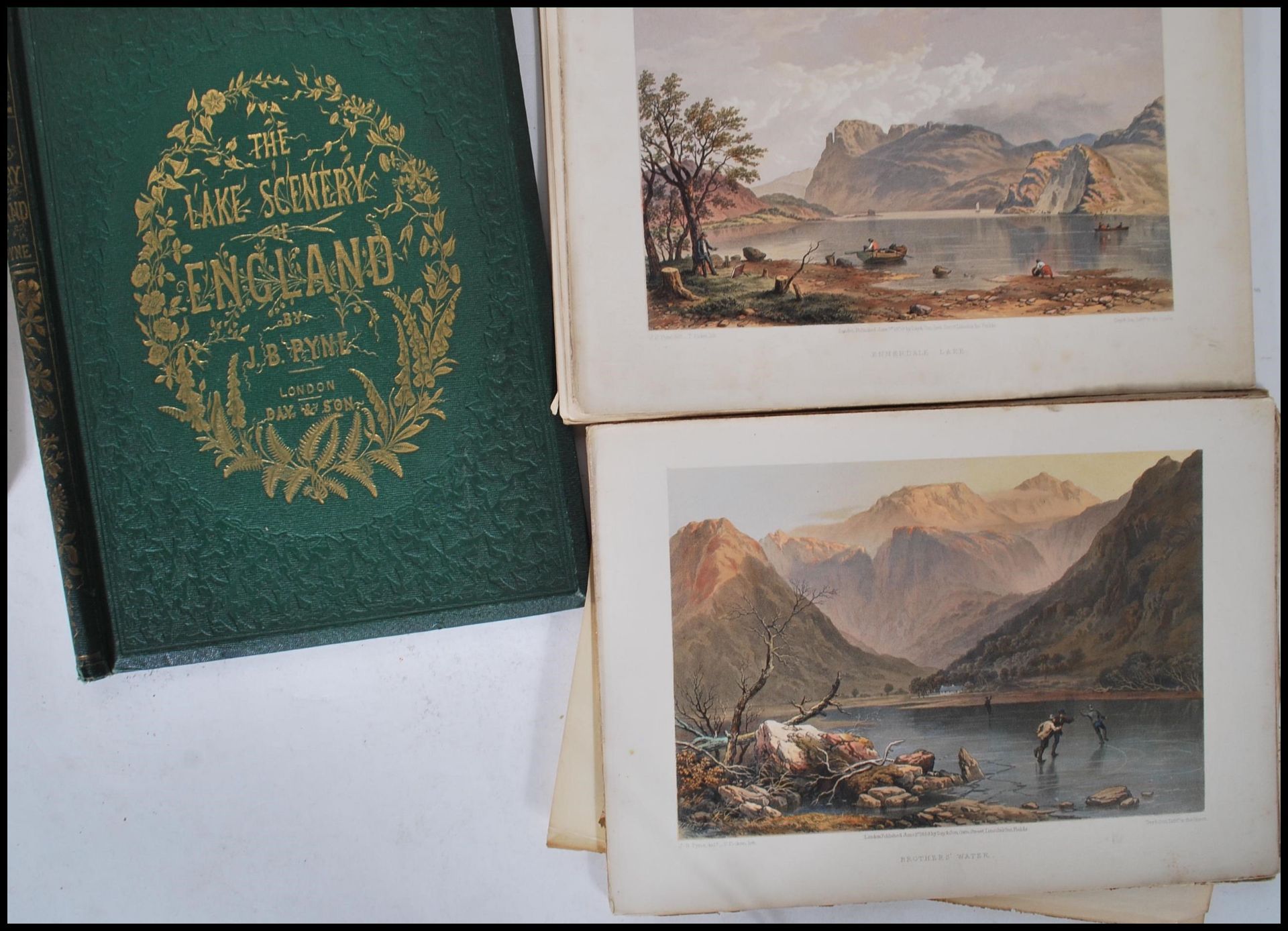 A collection of Lake District colour lithograph prints from 'The Lake Scenery of England' by J B - Bild 8 aus 8