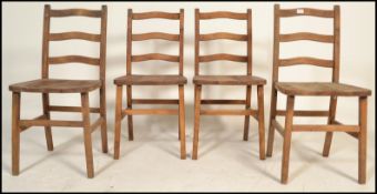 A collection of ten 19th century chairs to include  set of 4 Victorian beech and elm wood chapel (