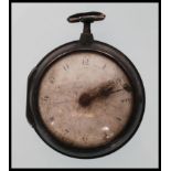 A late 18th century E Dunning of London chain fusee pocket watch. Silver hallmarked case believed