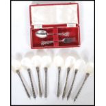A silver hallmarked foliate pierced spoon and fork dessert cutlery set in original retailers box,