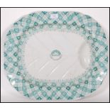 A P&O Lines ‘Caledonian’ pattern ironstone meat plate by Ridgway, Morley & Co green transfer printed