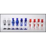 A collection of 10 Italian studio art glass candlesticks dating from the 20th century. To include