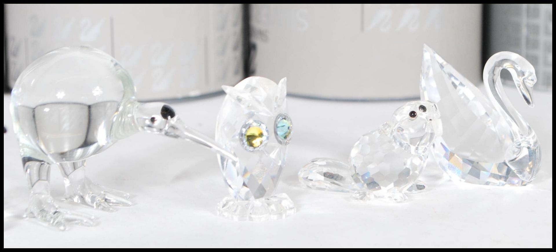 A collection of Swarovski crystal cut glass figurines to include the three bears, a toucan, a - Bild 5 aus 5