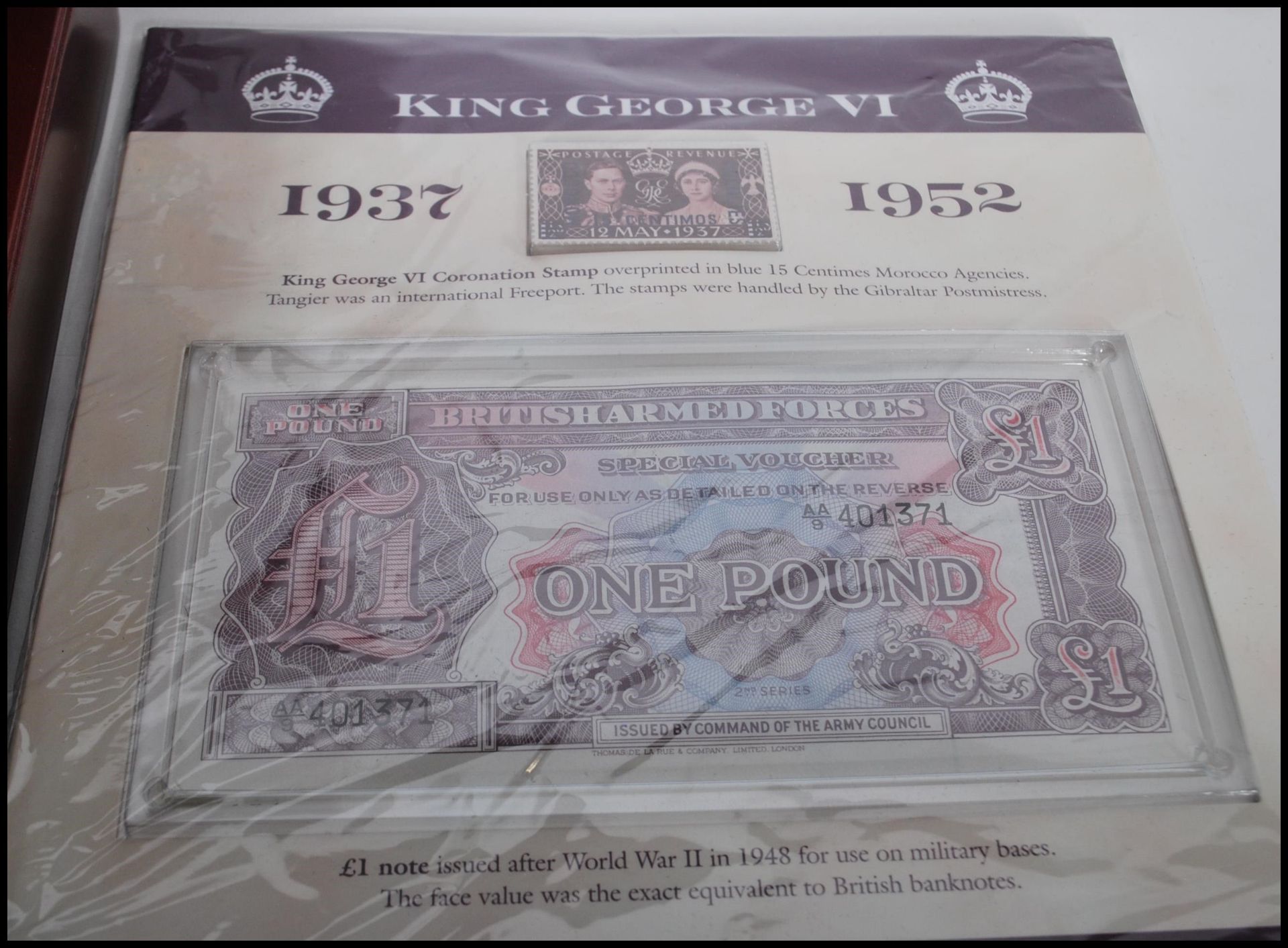 BRITANNIA THE COIN AND BANKNOTE TRIBUTE SET with a certificate, in a fitted case, blue Bank of - Image 10 of 12