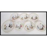 A selection of 20th Century Japanese character plates consisting of five side plates and one