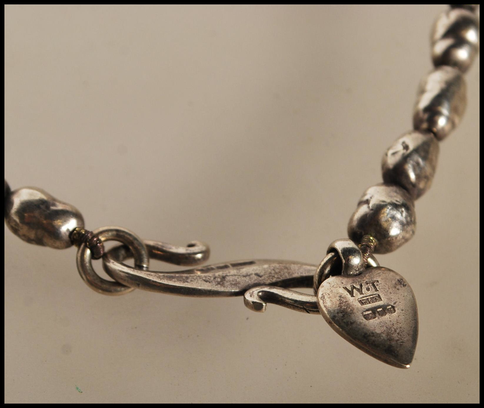 A silver hallmarked ladies necklace constructed fr - Image 6 of 8