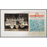 ENGLAND V FRANCE 1949 RUGBY UNION PROGRAMME