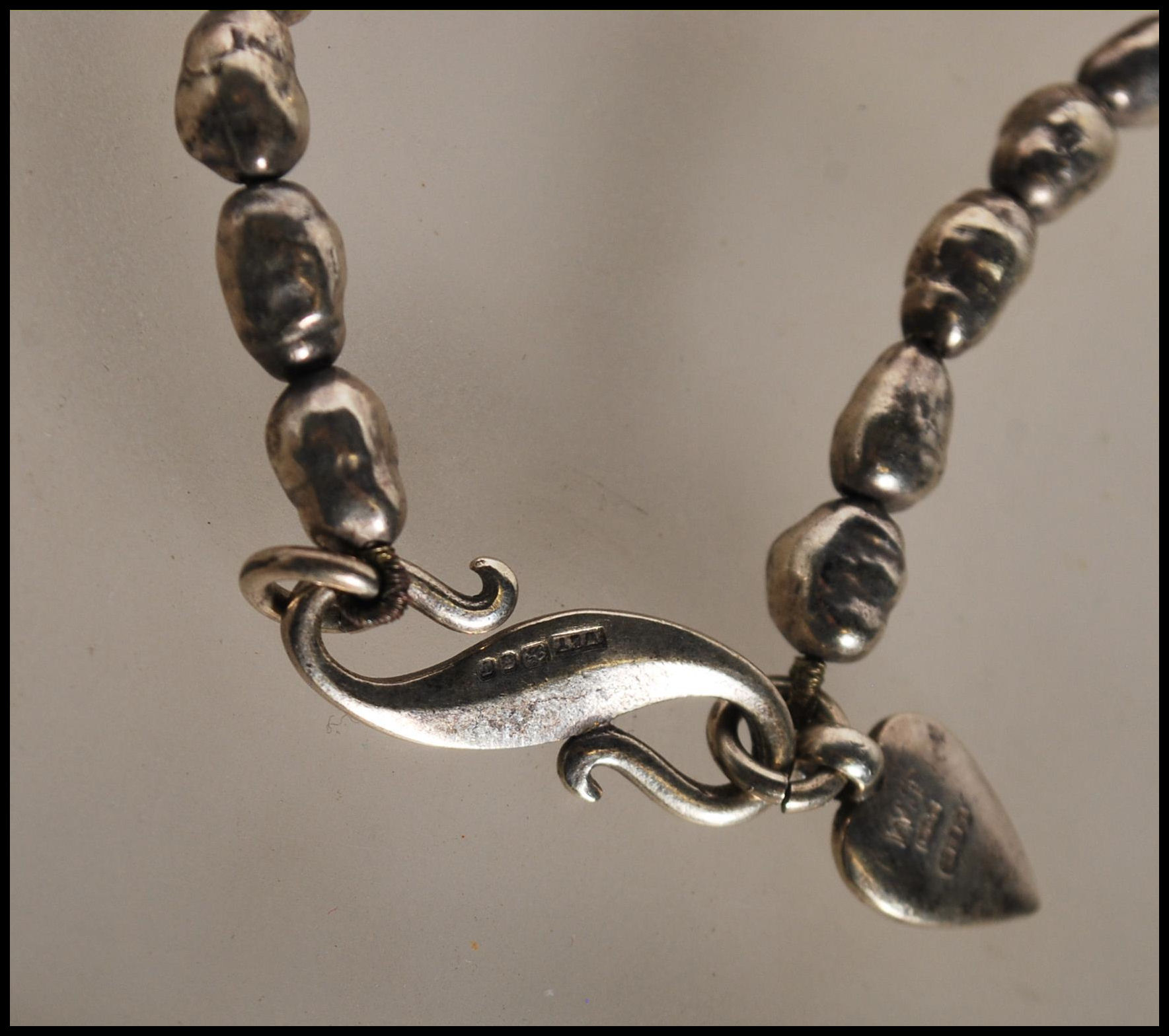 A silver hallmarked ladies necklace constructed fr - Image 8 of 8