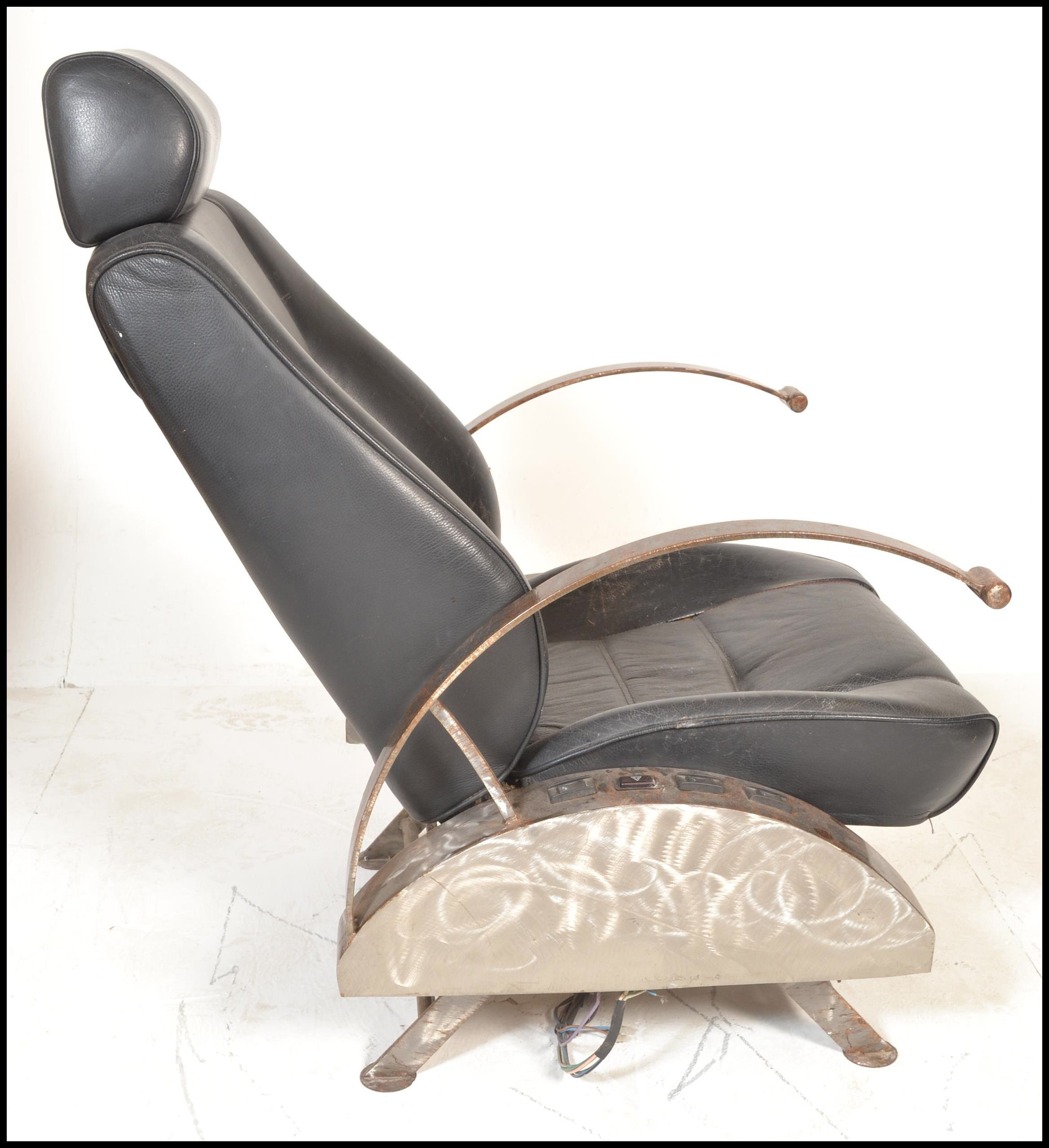 A retro 20th century car chair converted into a re - Image 3 of 6
