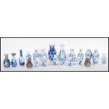 A group of 20th Century blue and white miniature o