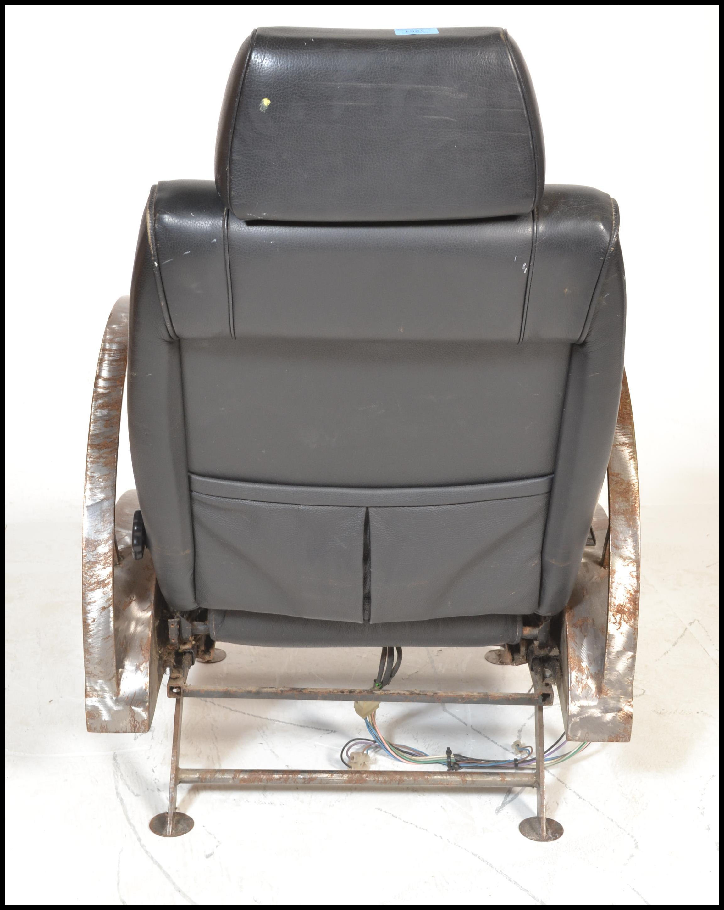 A retro 20th century car chair converted into a re - Image 6 of 6