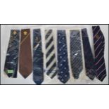 A collection of x7 vintage neck ties / uniform tie