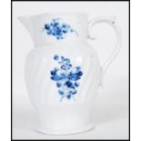 A 18th Century Georgian Worcester jug having ribbe