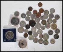 A small collection of pre 1947 and later coins dat