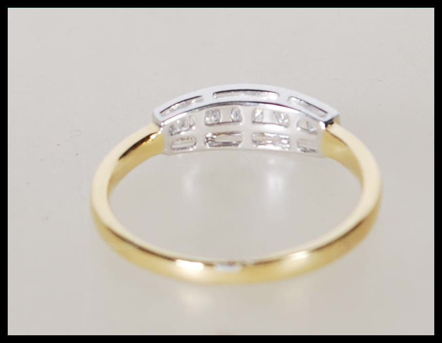 A stamped 750 18ct yellow gold ladies dress ring i - Image 3 of 5