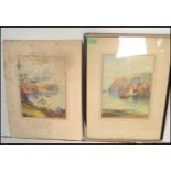 Laura BOWDEN- A pair of watercolours one depicting