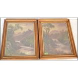B. Cuthbert - 20th century -  a pair of framed and
