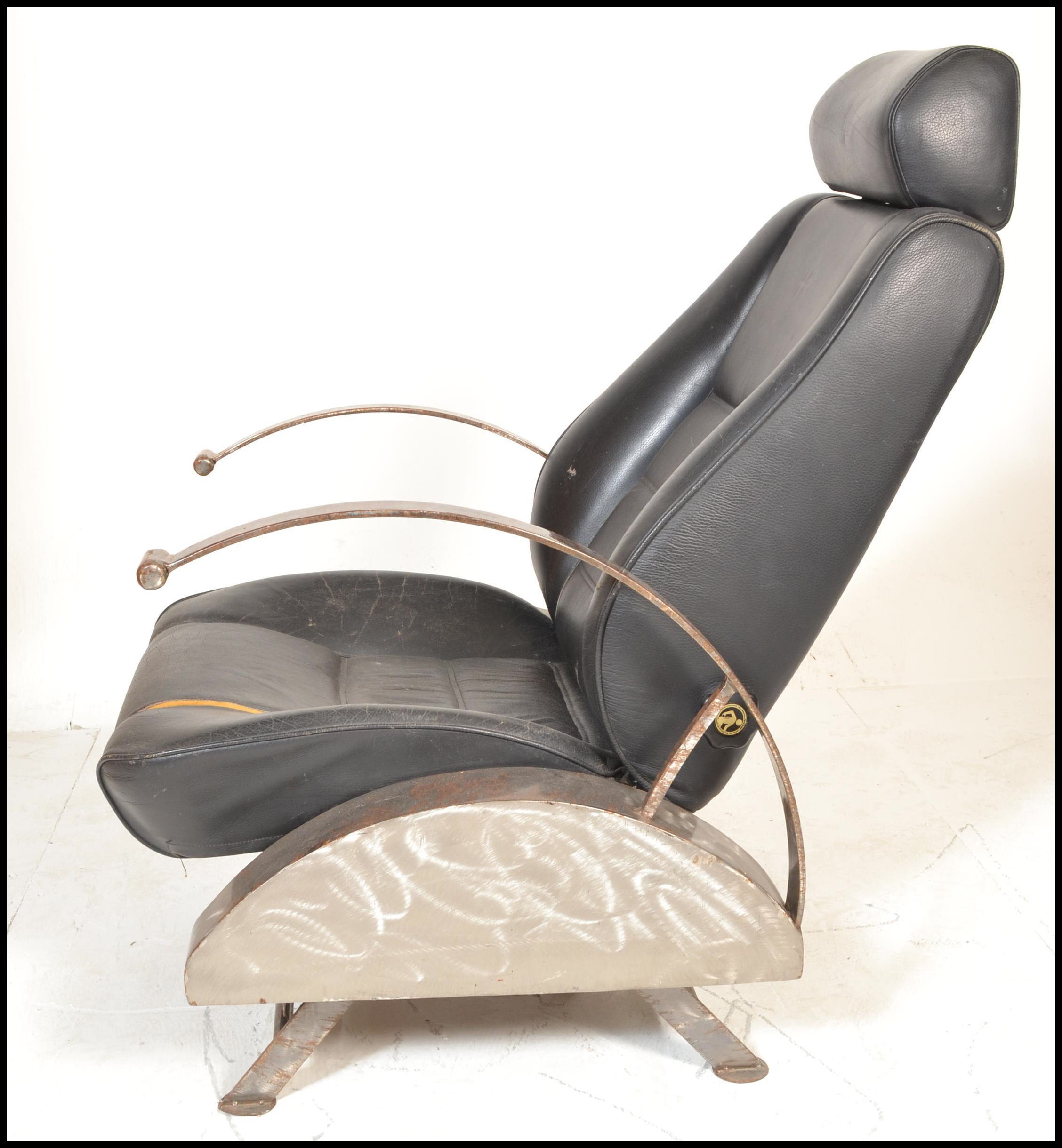 A retro 20th century car chair converted into a re - Image 5 of 6