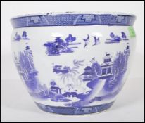 A 20th Century Chinese blue and white planter pot