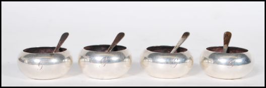 A set of four silver hallmarked Atkin Brothers tab