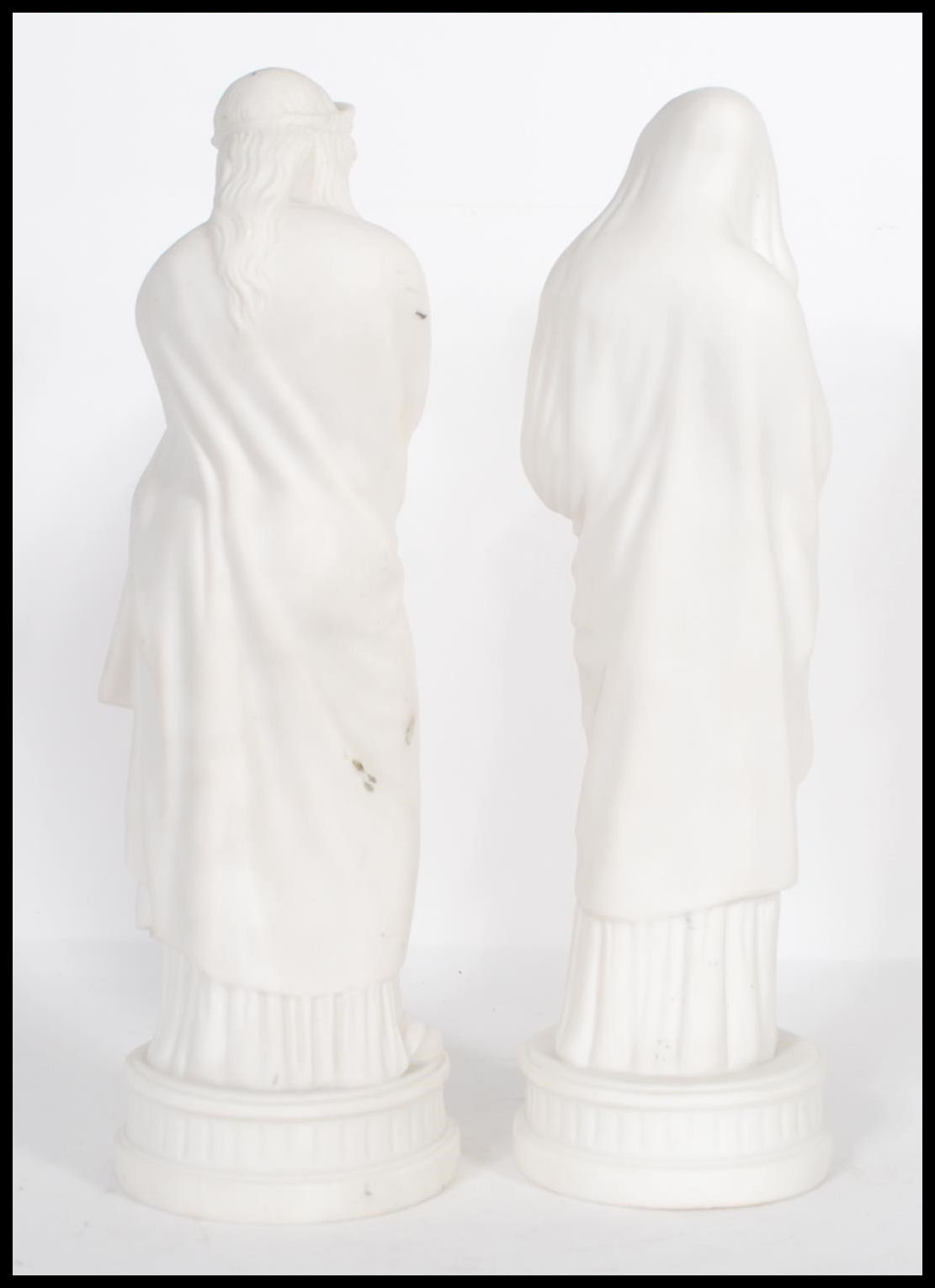 A pair of 20th Century ceramic blanc de chine clas - Image 3 of 6