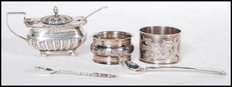 A selection of silver items, most having English h