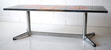 ORIGINAL 1970's DANISH TILE TOP AND CHROME COFFEE / CENTRE TABLE