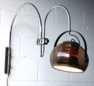 STUNNING 1960'S ITALIAN RETRO VINTAGE DOUBLE ARC WALL LAMP