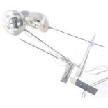 1970'S RETRO CHROME AND ALUMINIUM WALL LIGHT FIXTURE