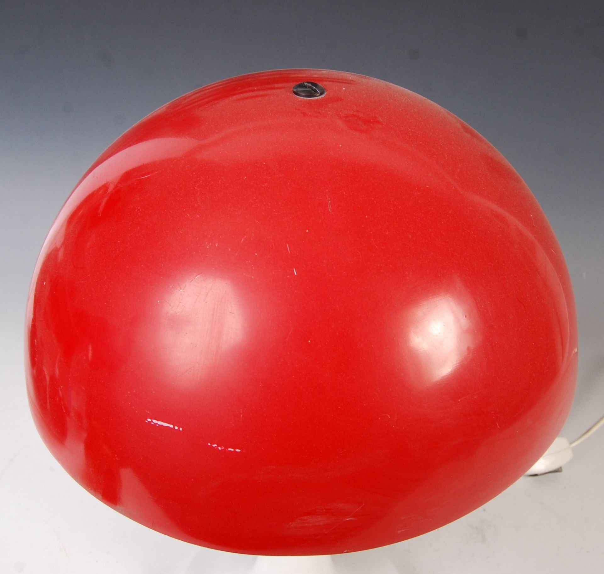 ORIGINAL 1970'S RED MUSHROOM LAMP ON TULIP BASE - Bild 3 aus 3