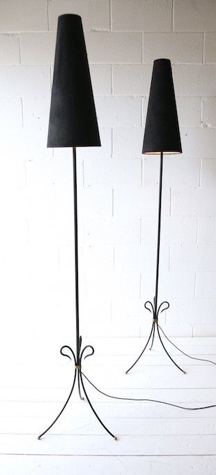 PAIR OF 1950'S FRENCH RETRO VINTAGE FLOOR STANDING LAMPS - Image 2 of 4